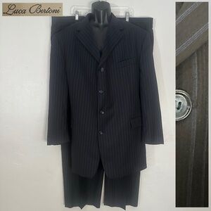 Luca Bertoni Full Suit ~48R Pants 46" waist 31" inseam Gently worn Wool blend
